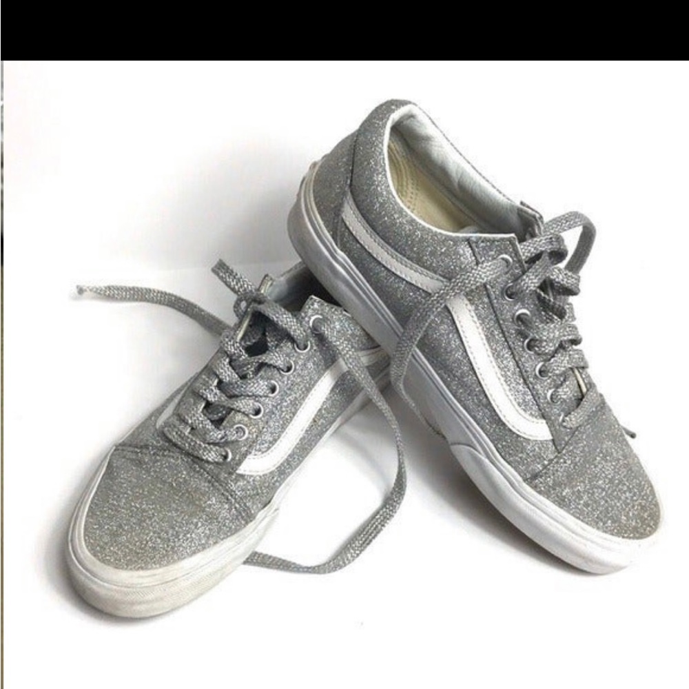 Silver glitter Vans Old Skool